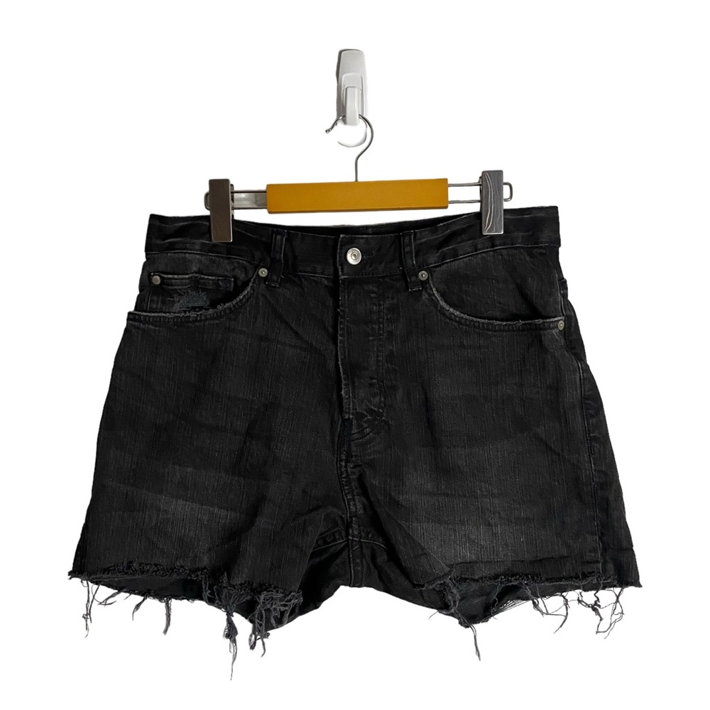H&M/Coachella Black Distressed Denim Shorts - Women's Casual Cutoffs